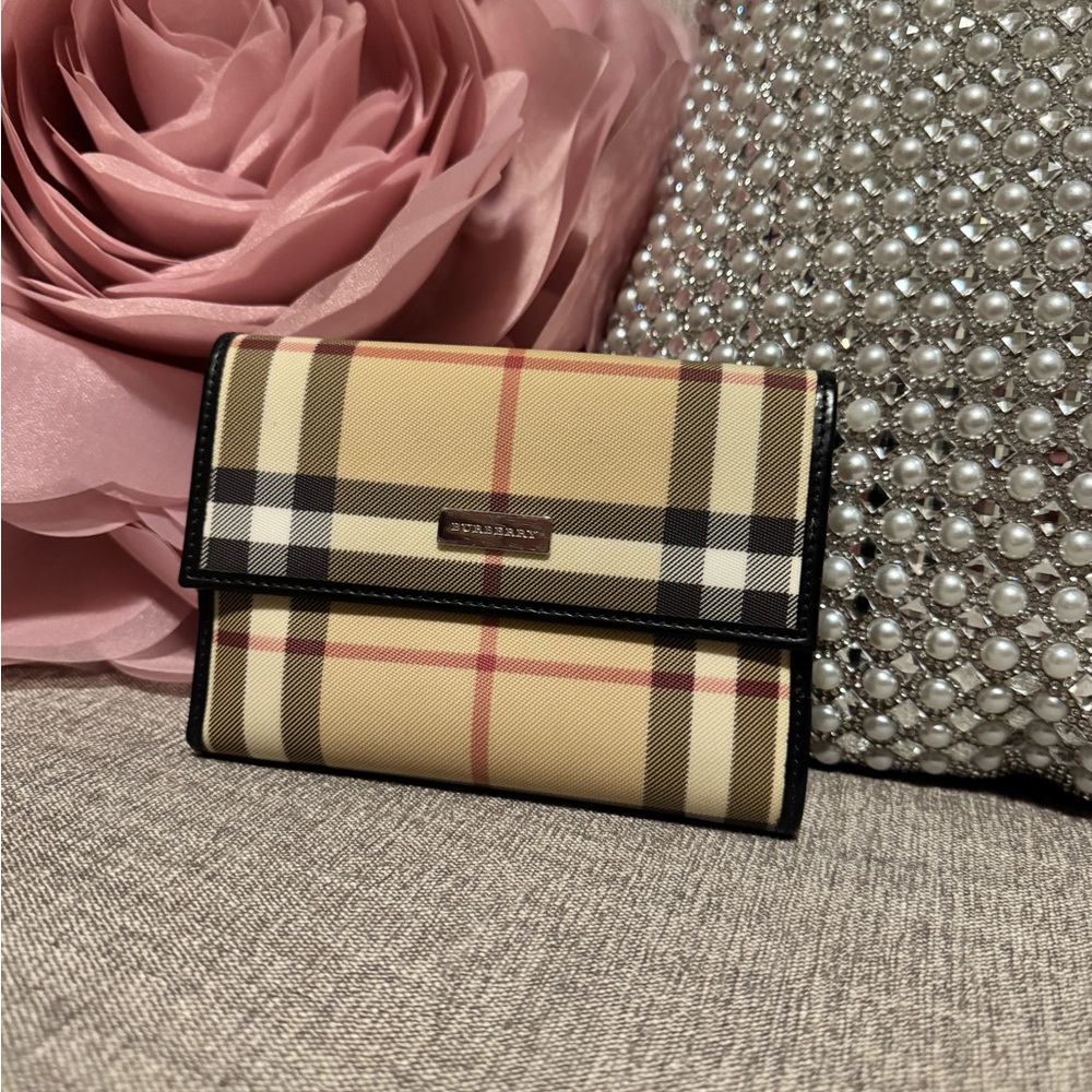 Burberry Checkered Beige Wallet